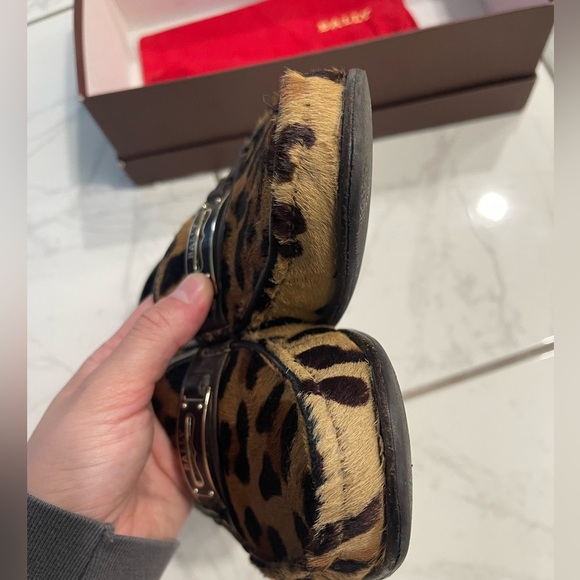 Bally Animal Print Calf Hair Loafers 9.5 Unisex - Picture 6 of 7